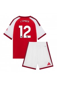 Arsenal Jurrien Timber #12 Babyklær Hjemme Fotballdrakt til barn 2026-27 Korte ermer (+ Korte bukser)